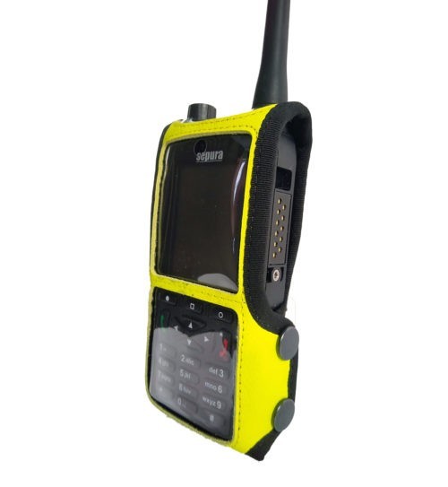 Sepura SC2120 M1 Radio Case Hi Vis Yellow side1