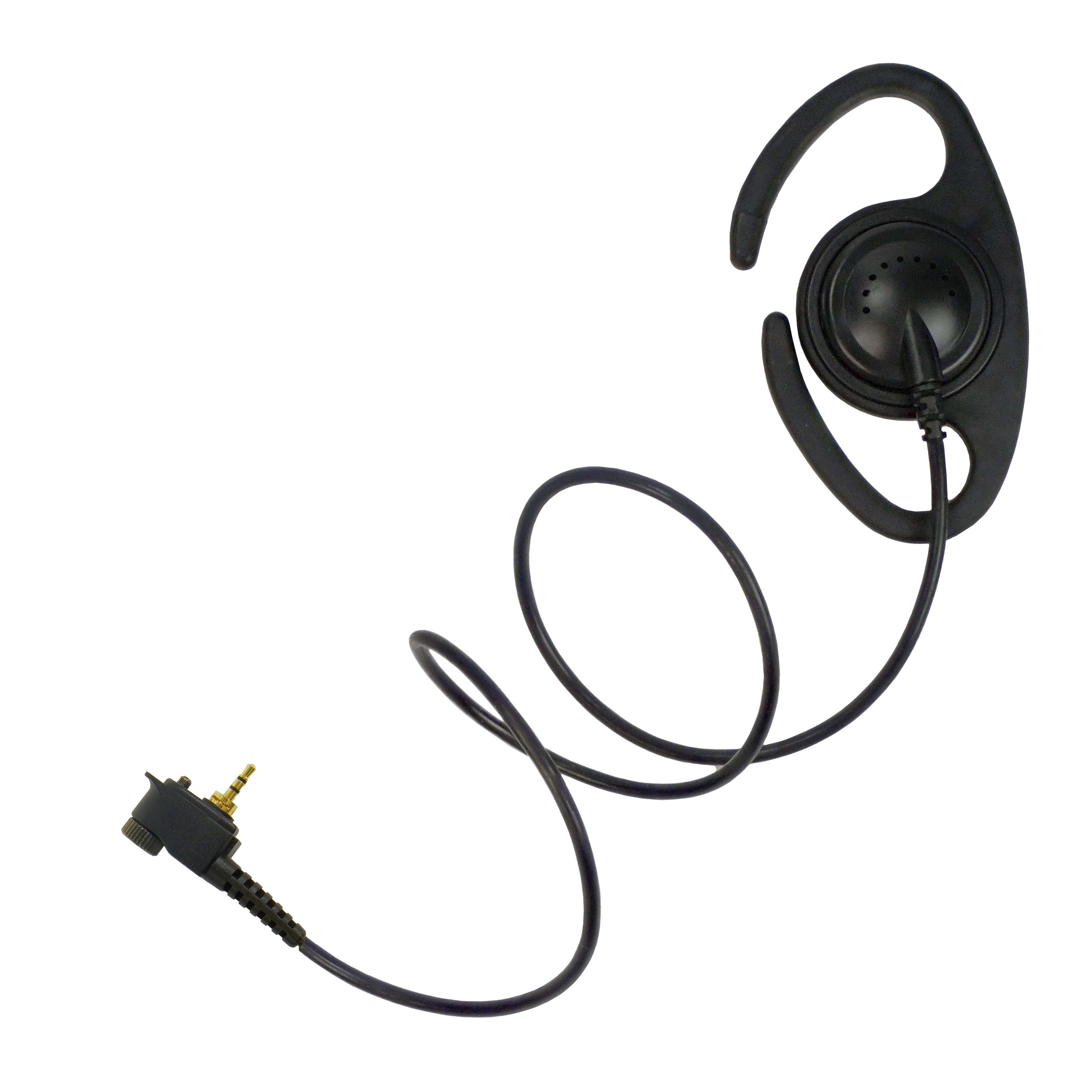 D-Shape listen-only earpiece for radio