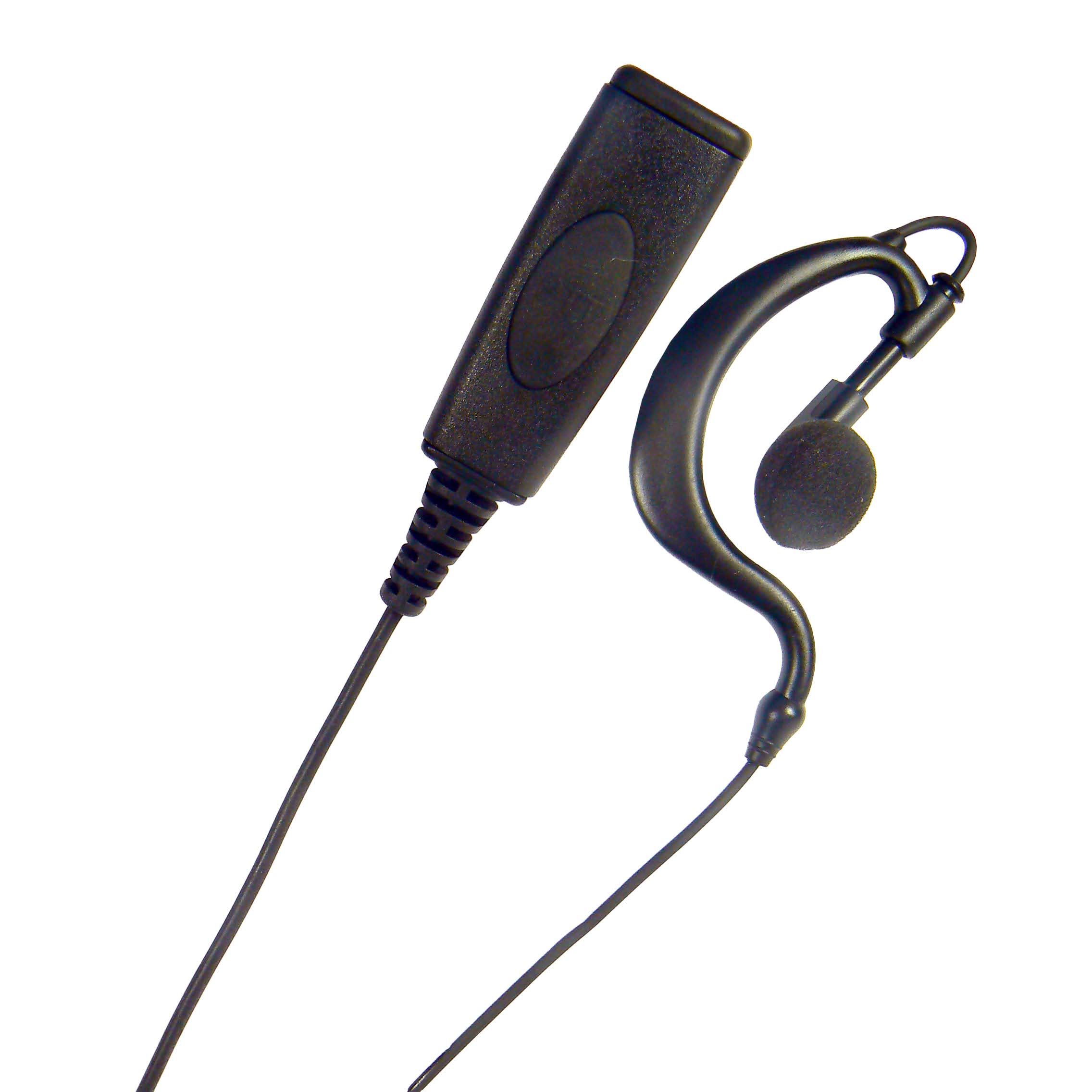 PTT with G-Shape earpiece for Tetra radio