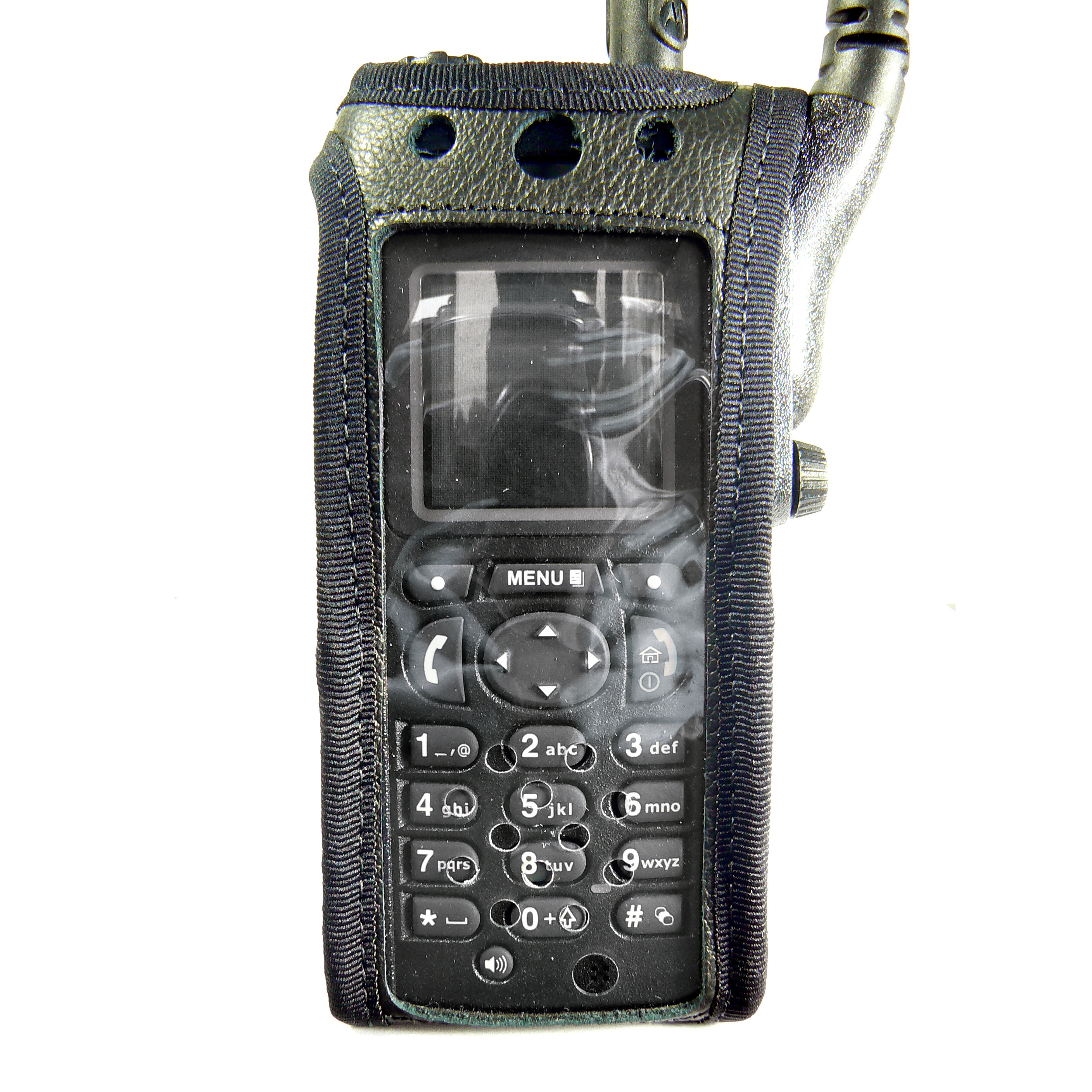 Motorola MTP850 leather radio case with Click-On
