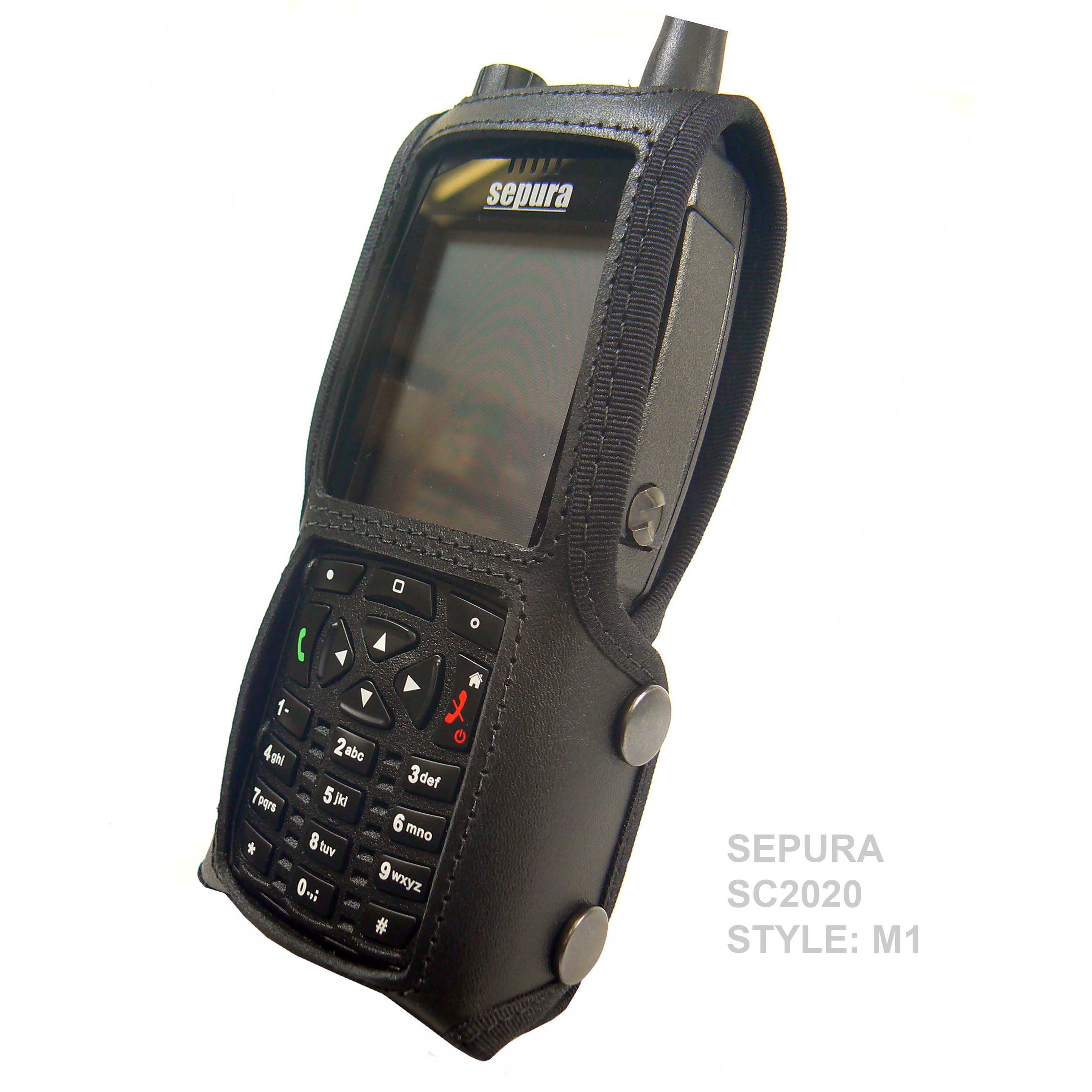 Tetra Sepura SC2020 leather radio case with Click-On