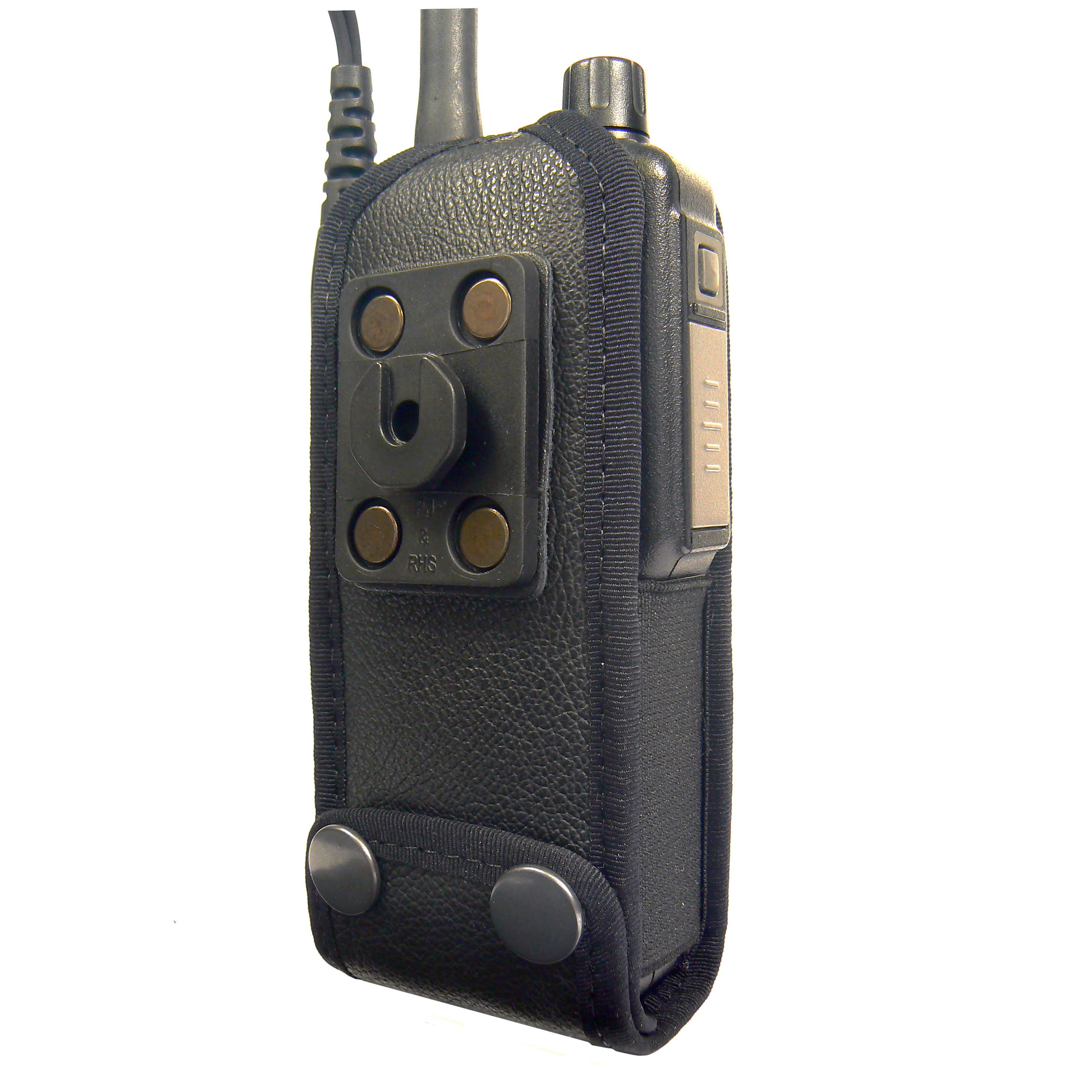 Sepura STP8000 Tetra leather radio case with Click-On