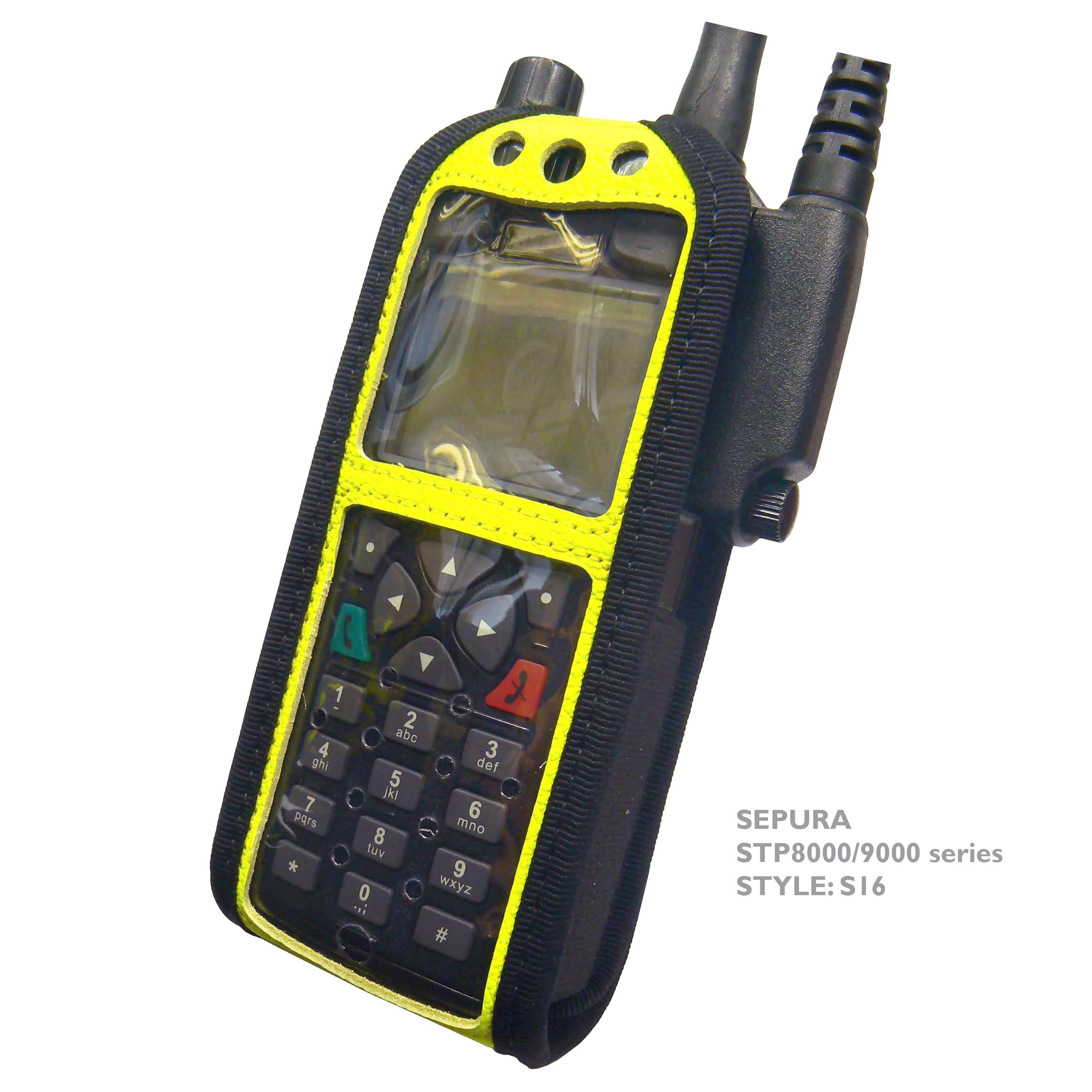 Sepura STP8000/9000 Radio Case Hi-Vis Yellow with Click-On