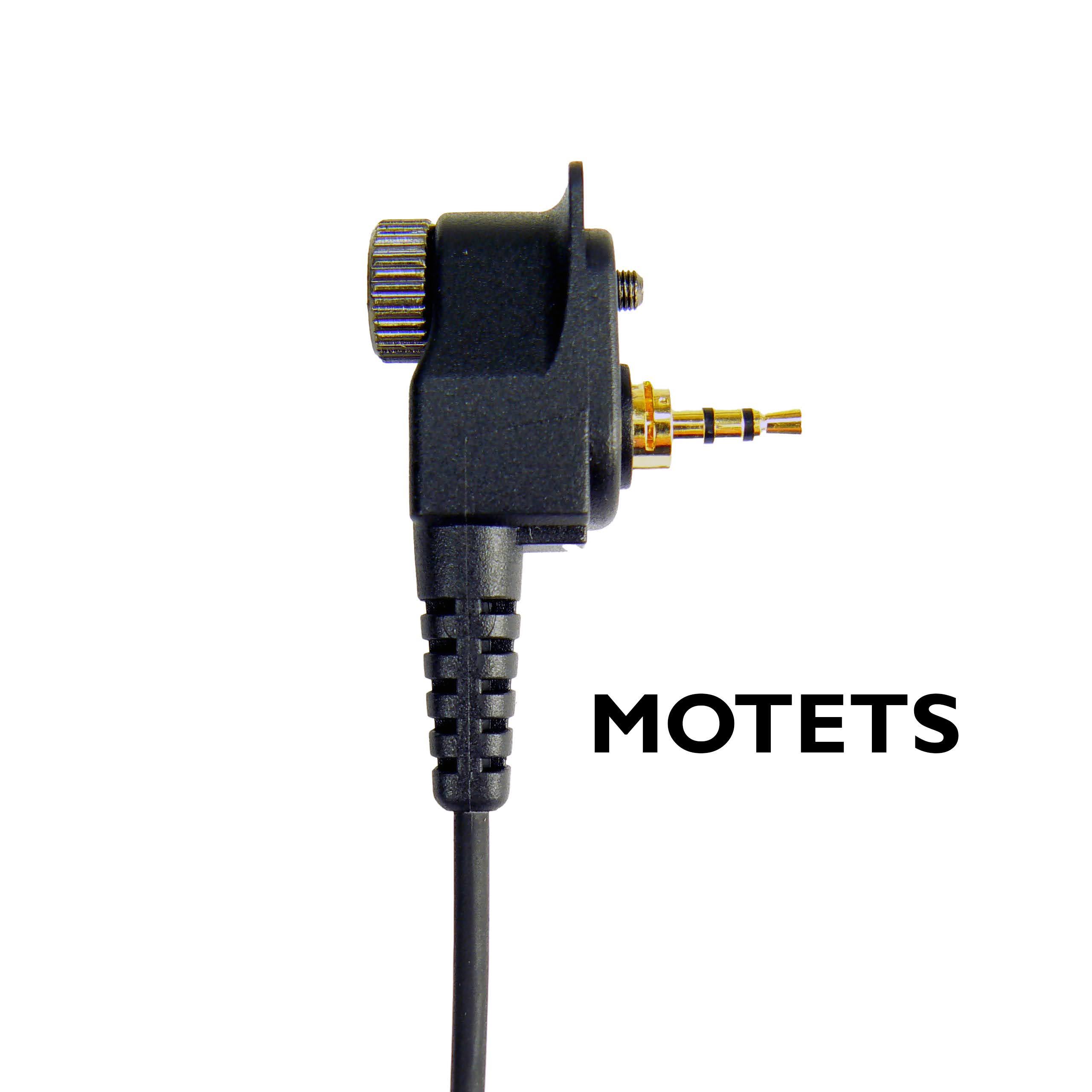 Motorola single pin and screw jack plug ending MOTETS